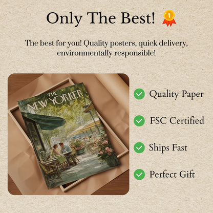 New York Cafe Summer Moment Poster