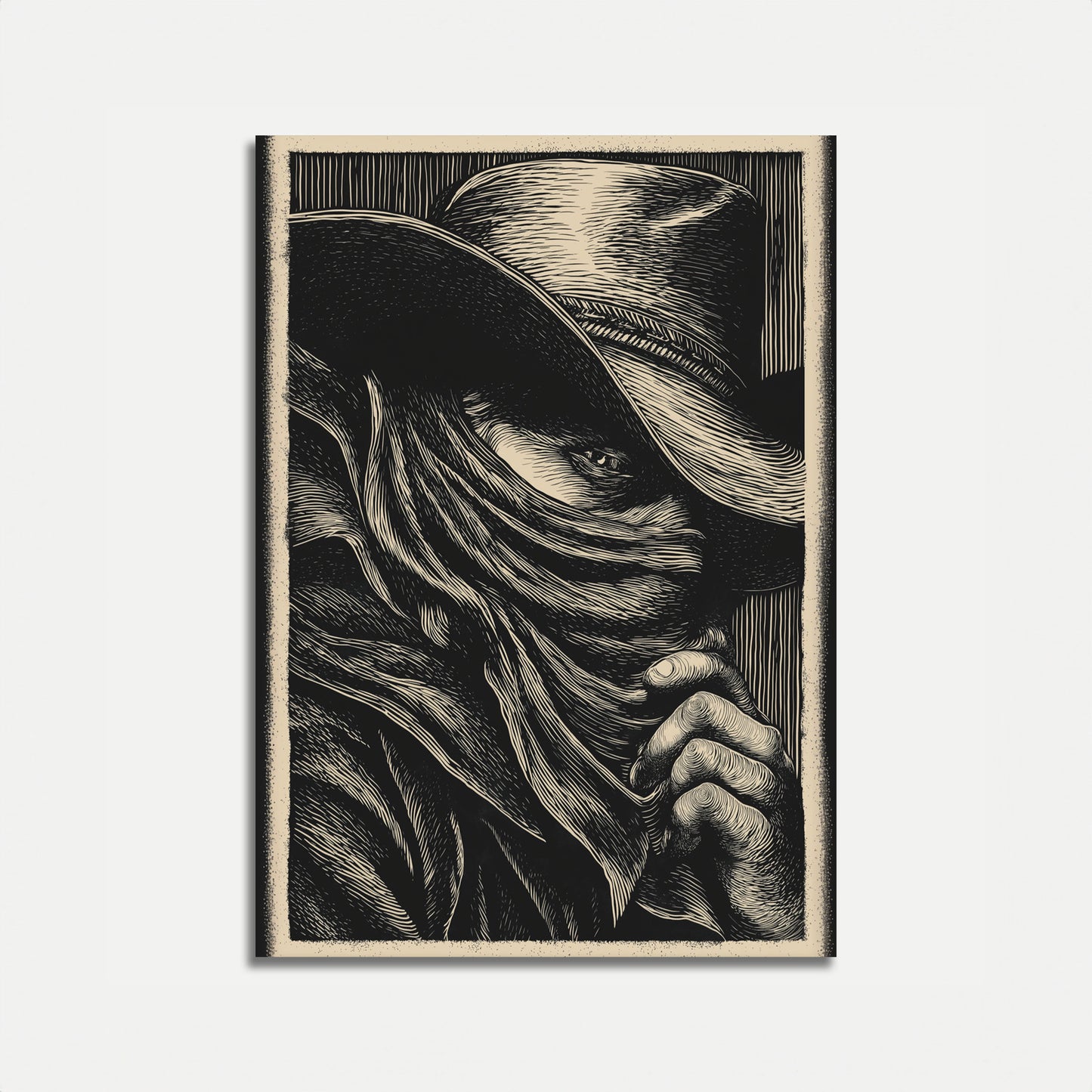 Intense Emotion Black & White Poster
