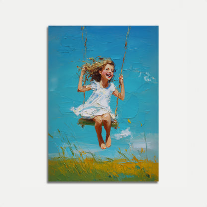 Girl on Swing Summer Poster