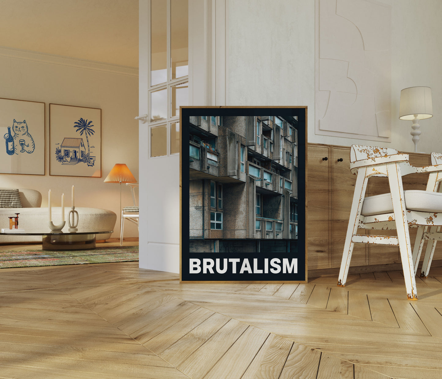 Brutalist Architecture Urban Poster