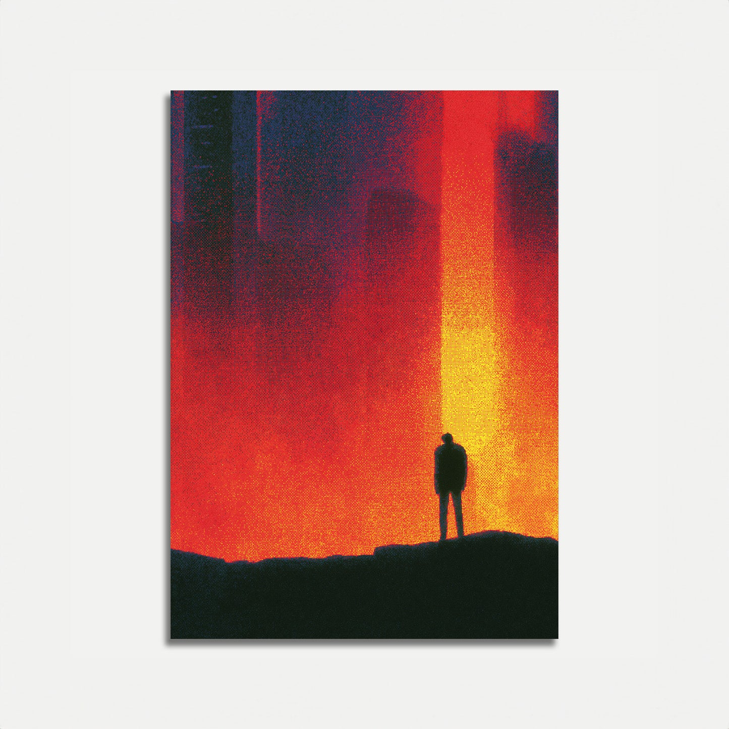 Figura Solitaria Contro Poster Inferno