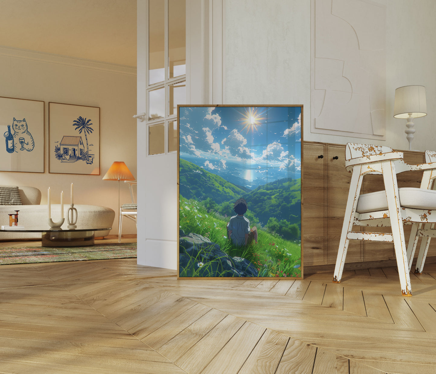 Sunlit Mountain Serenity Poster