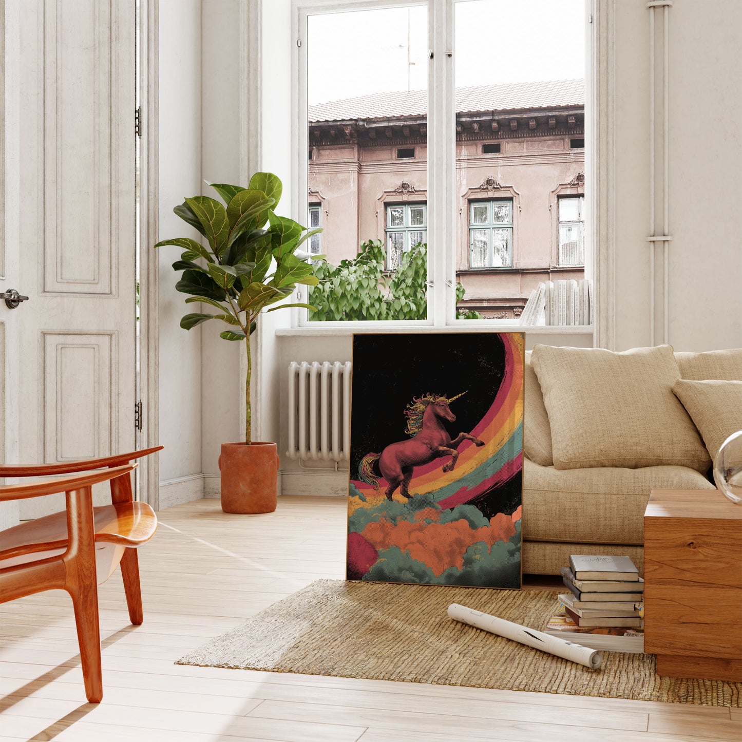 Regnbue Enhjørning Drømmeplakat