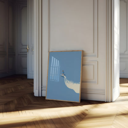 Blue Wave Surfing Dream Poster