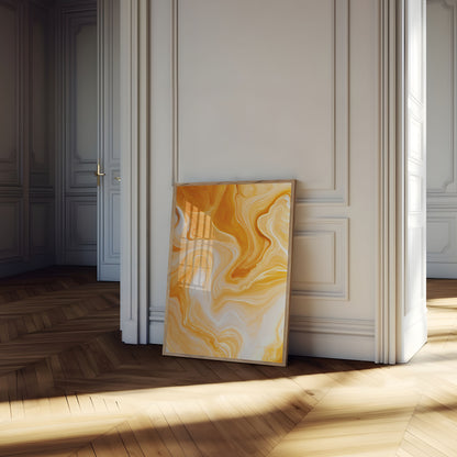 Golden Marble Flow Poster