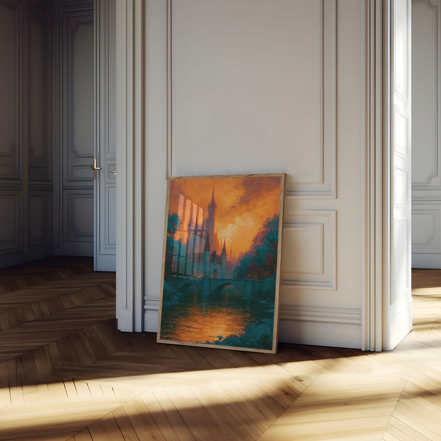 Enchanted Castle at Sunset Poster