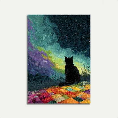 Starry Night Cat Poster