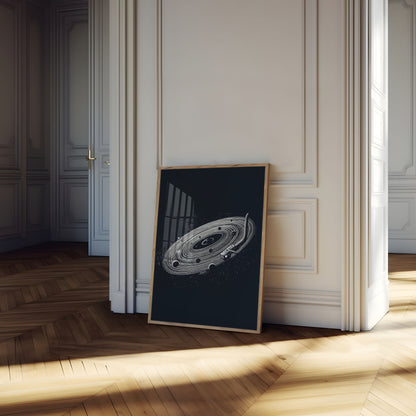 Cosmic Vinyl Galaxy Poster