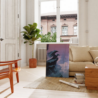 Drache über den Wolken Poster