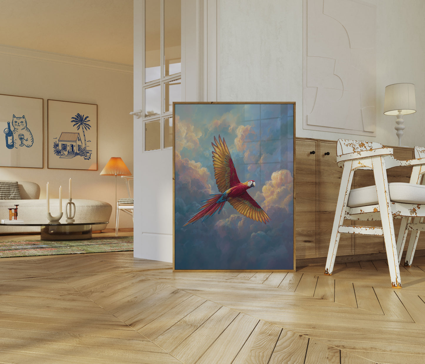Scarlet Macaw Flight Poster