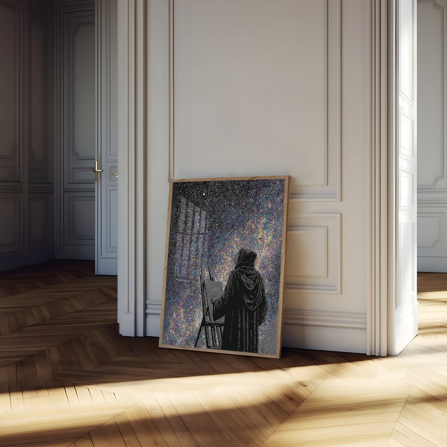Affiche de l'Artiste Contemplant l'Univers
