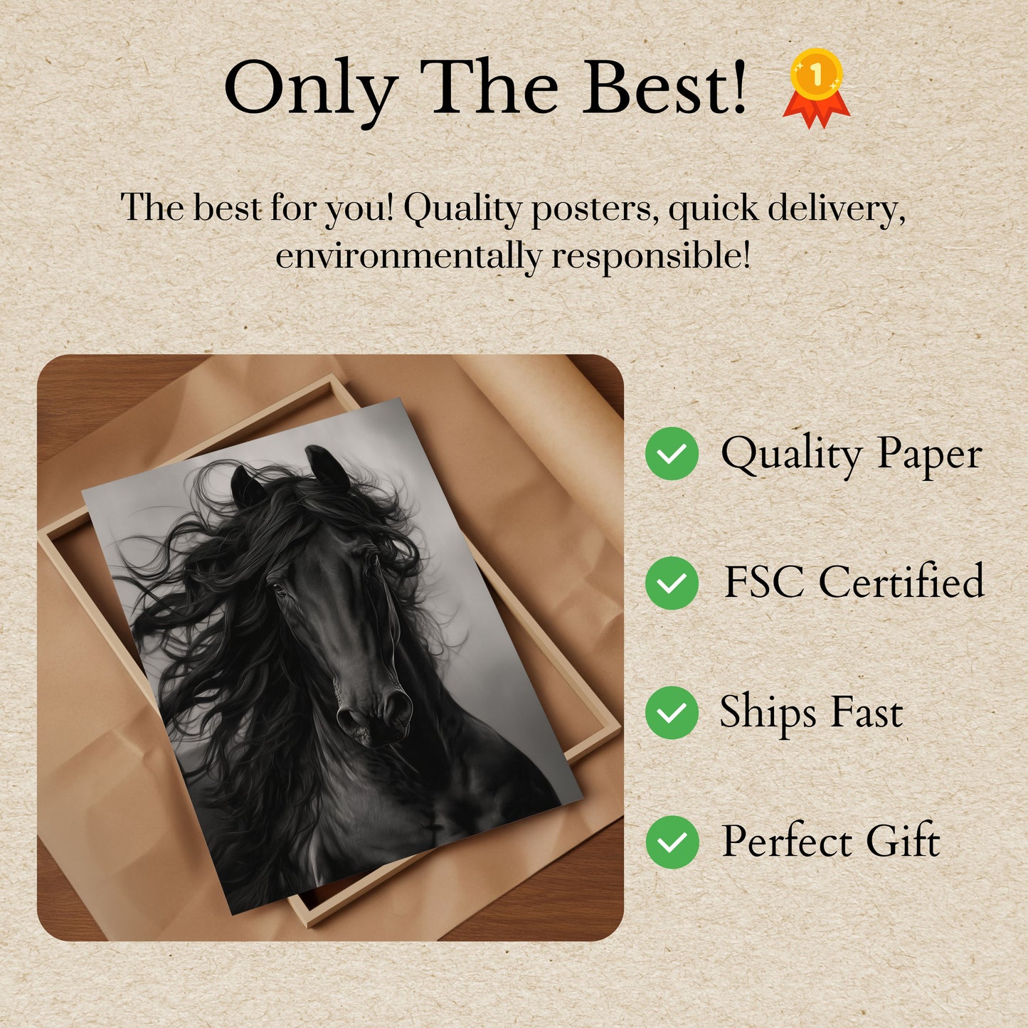 Wild Mane Stallion Poster