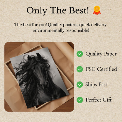 Wild Mane Stallion Poster