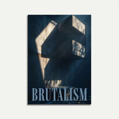 Plakát stínů brutalistické architektury