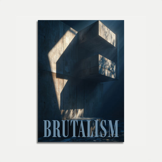 Brutalist Architecture Shadows Poster
