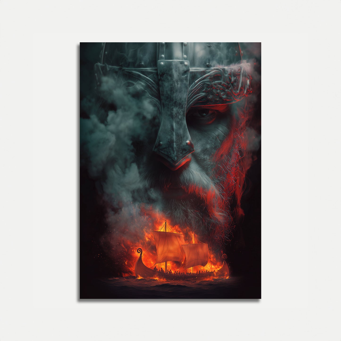 Viking Woede Vlammen Poster