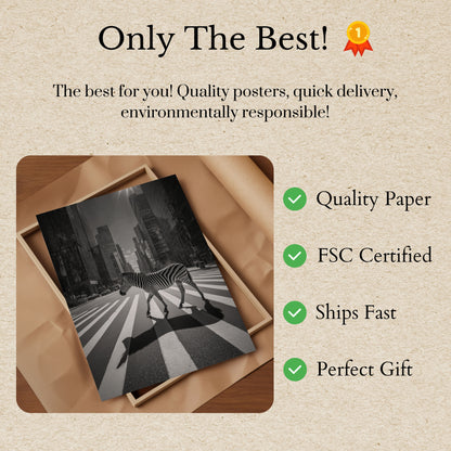 Urban Zebra Street Crossing Poster