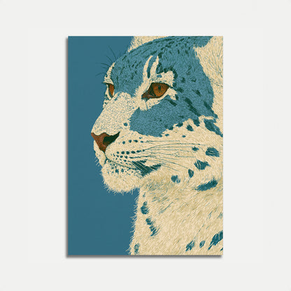 Plakat z portretem niebieskookiego kota