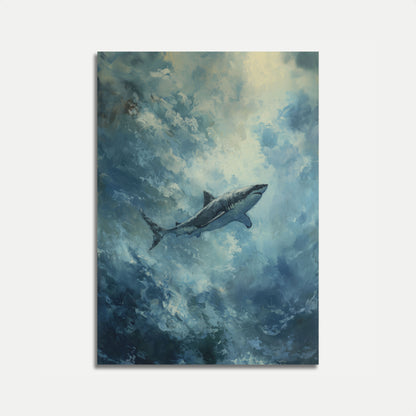 Ethereal Shark Ocean Depths Poster