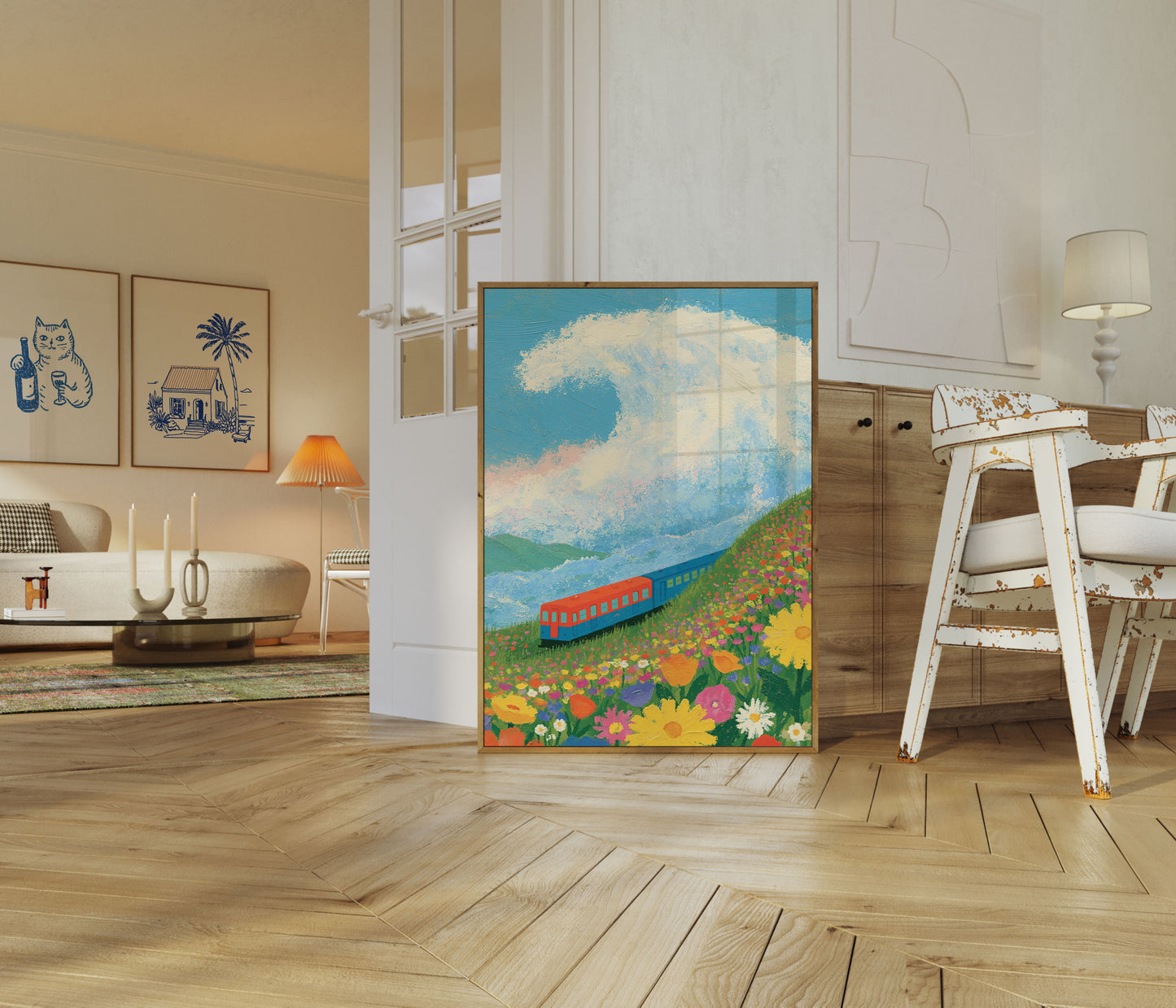 Alpine Train Journey Poster