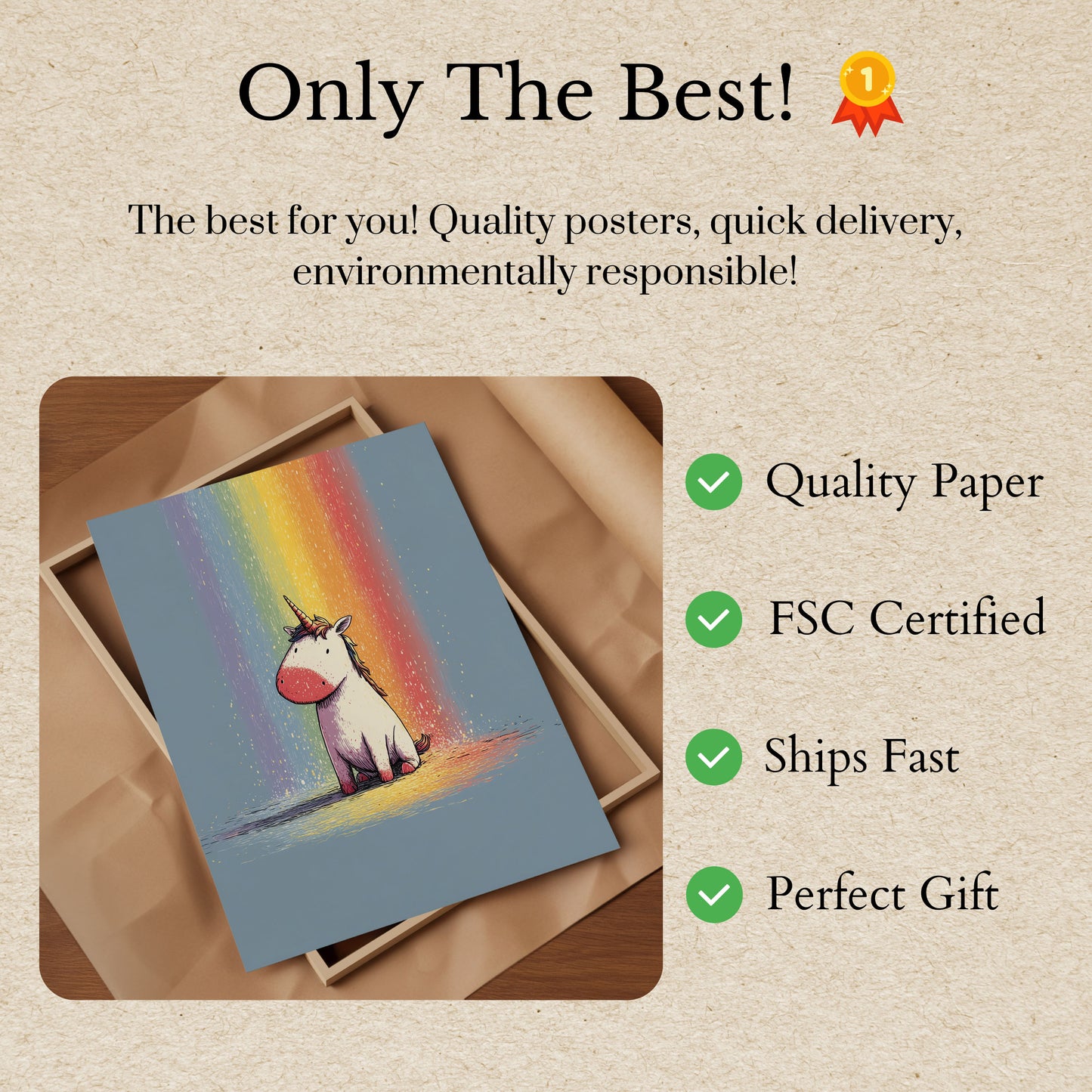 Poster di Magia dell'Unicorno Arcobaleno