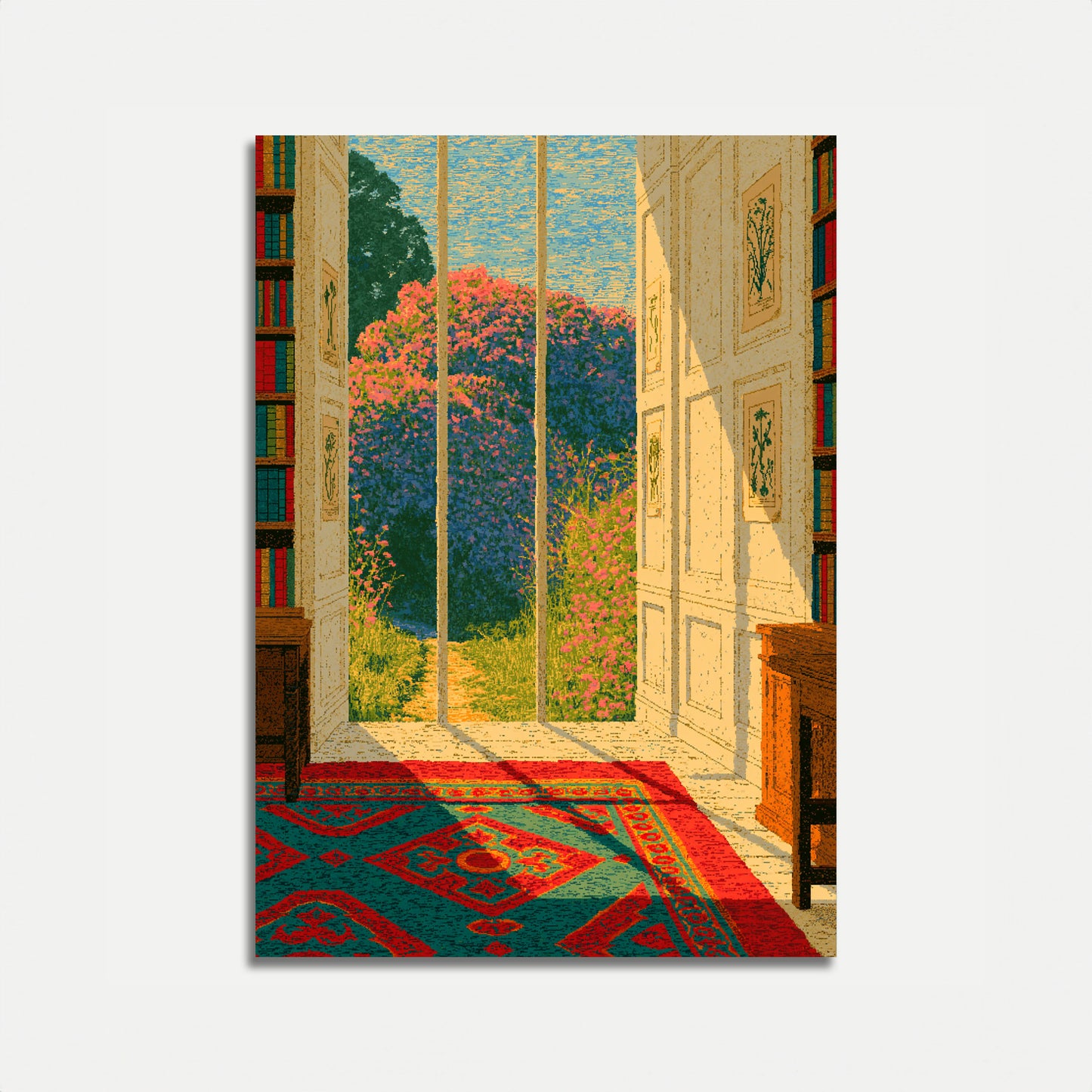 Mediterranean Garden Room View Poster