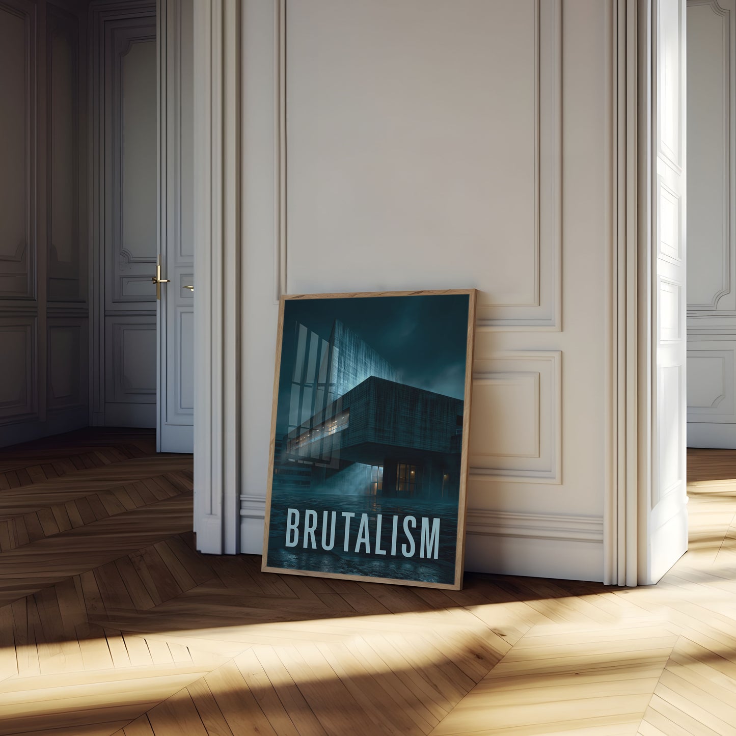 Architektura Brutalistyczna w Burzy – Plakat