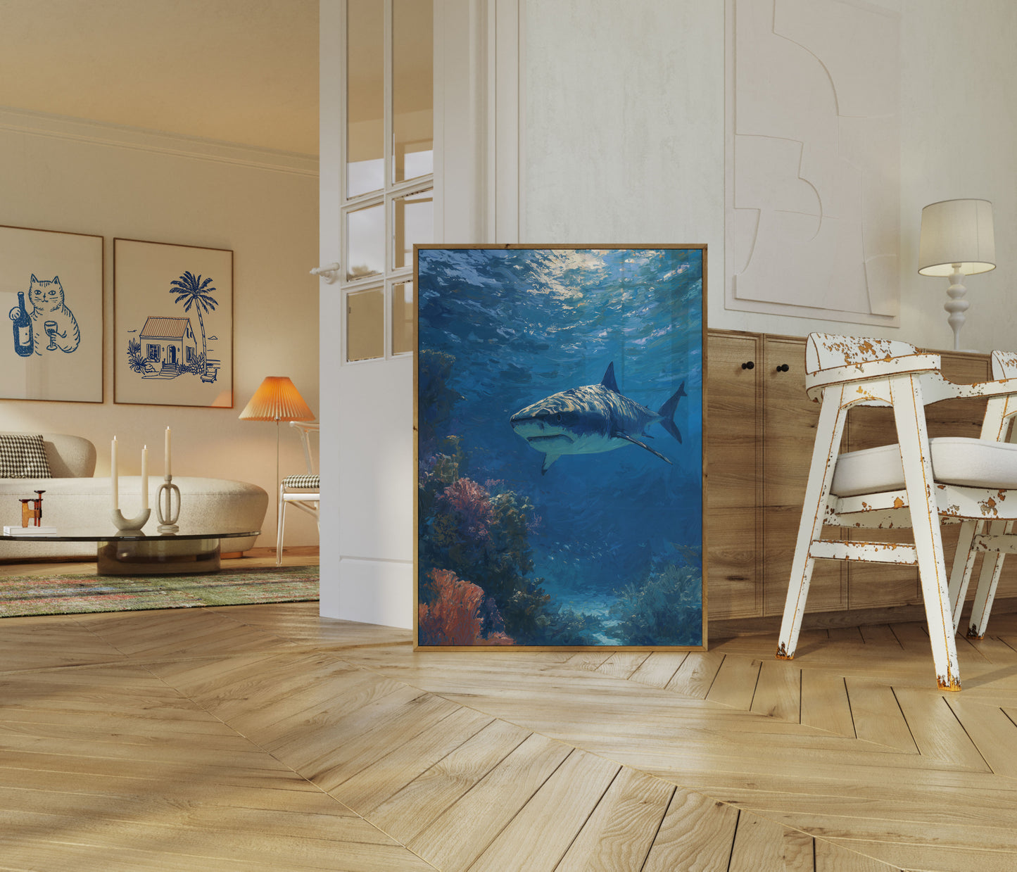 Great White Shark Ocean Poster