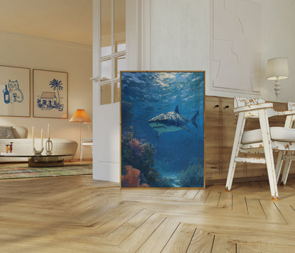 Great White Shark Ocean Poster