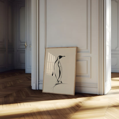 Minimalist Penguin Standing Poster