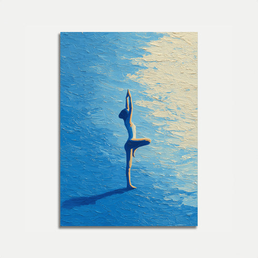Póster de yoga de equilibrio sereno