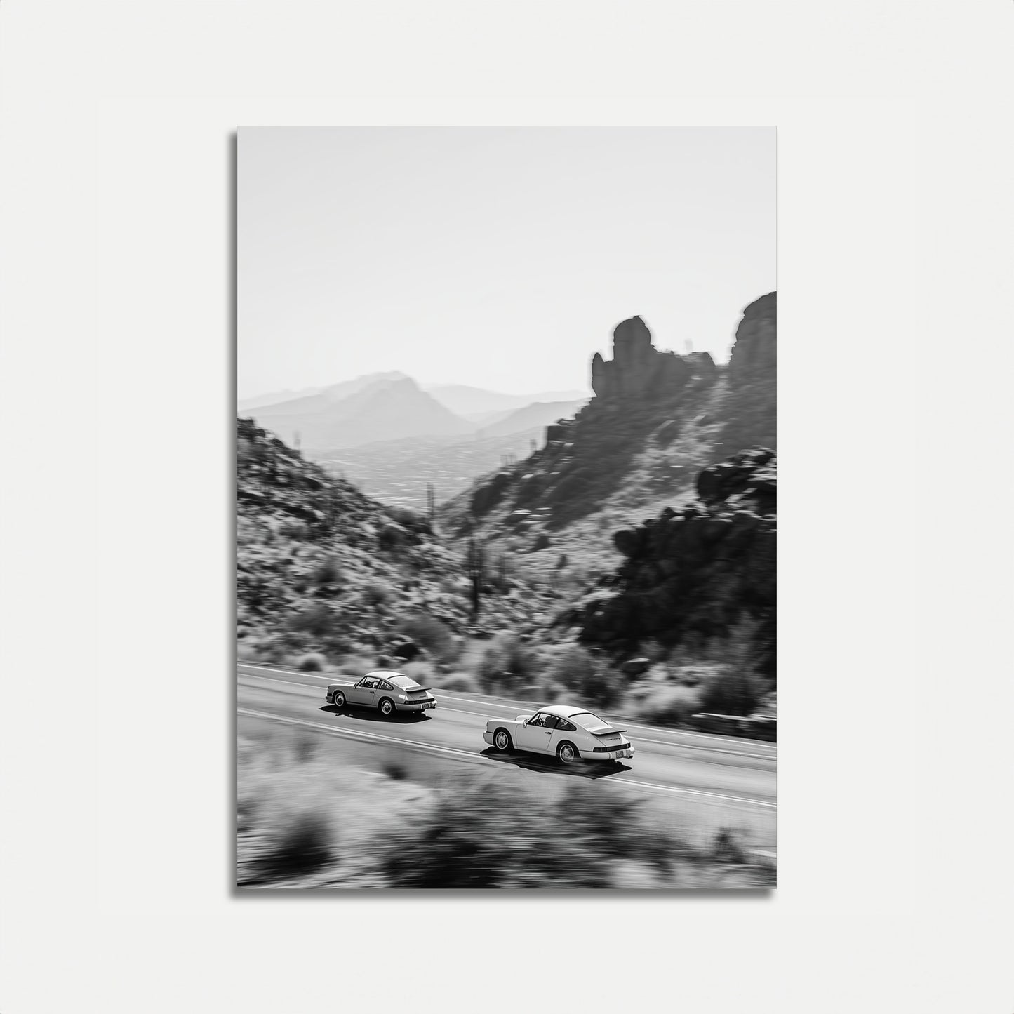 Cartel de Carrera en Carretera de Montaña