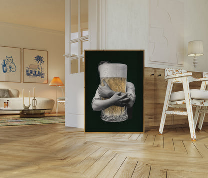 Beer Embrace Artistic Poster