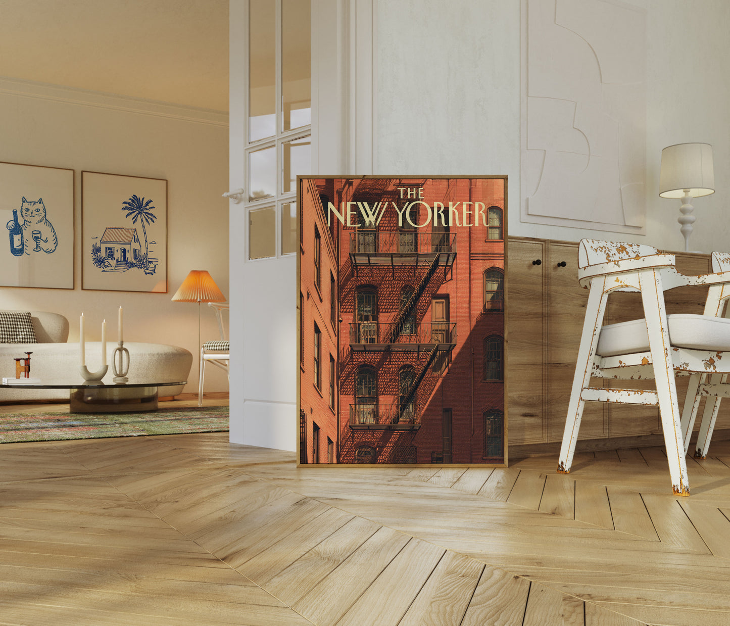 Poster van een Brandtrap in New York City