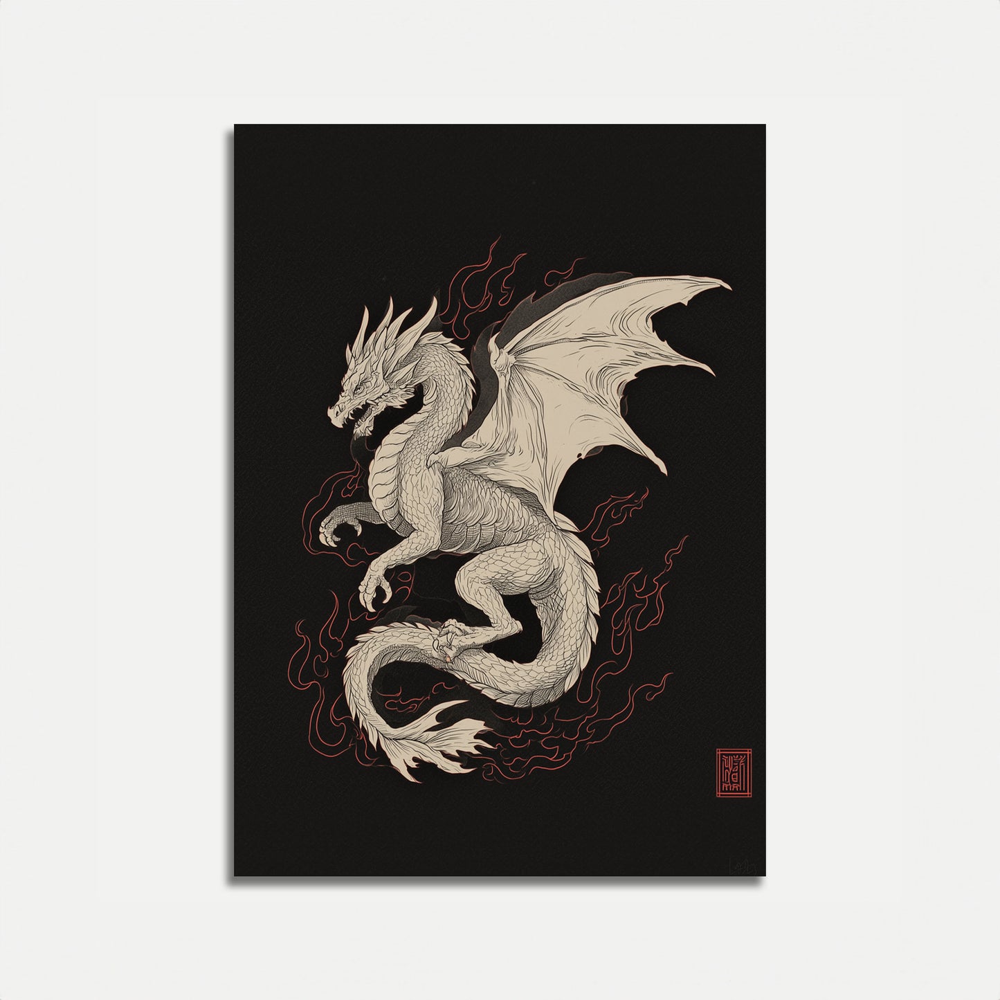 Ancient Dragon Flame Poster
