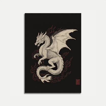 Ancient Dragon Flame Poster