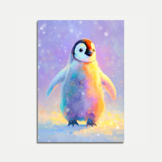 Colorful Dreamy Penguin Poster