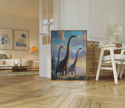 Póster de Brachiosaurus Sunset Majesty