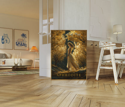 Aphrodite Golden Garden Poster