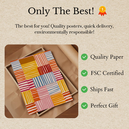 Abstract Color Blocks Poster