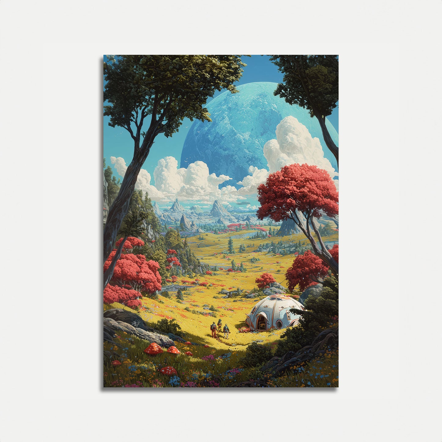 Alien Planet Exploration Poster