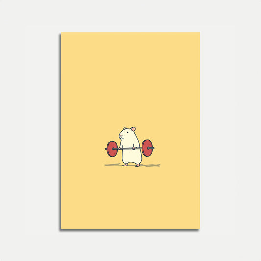 Affiche de Fitness Capybara Haltérophile