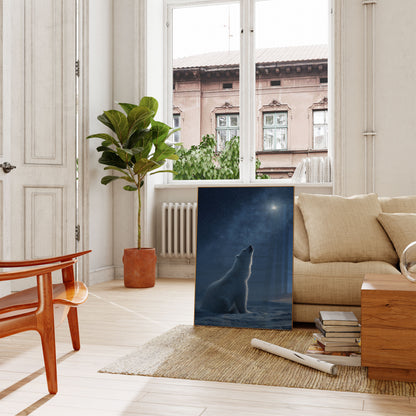 Arctic Moonlight Polar Bear Poster