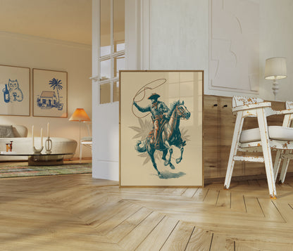 Wilder Westen Lasso Cowboy Poster