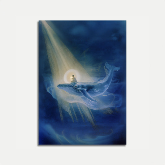 Cosmic Whale Meditation Poster