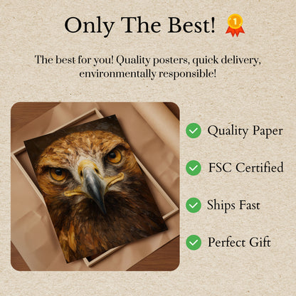 Majestic Eagle Portrait Poster