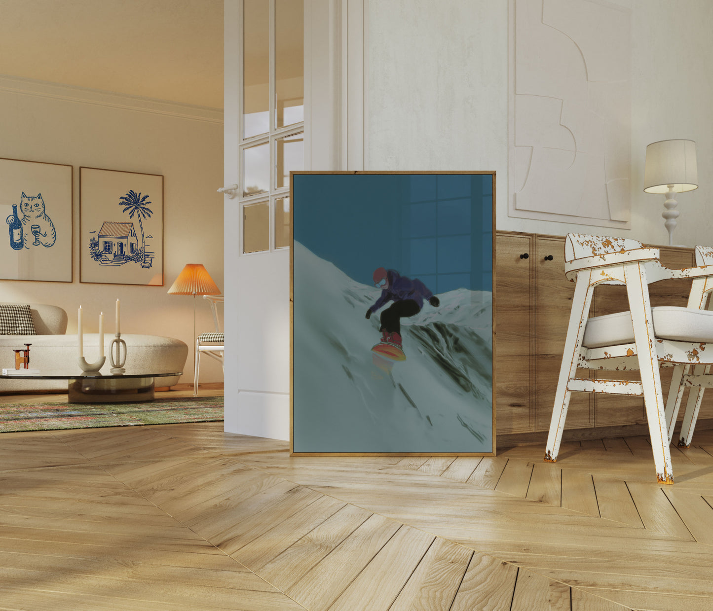 Snowboarding Mountain Rush Poster