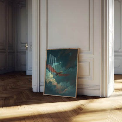 Midnight Dragon Flight Poster