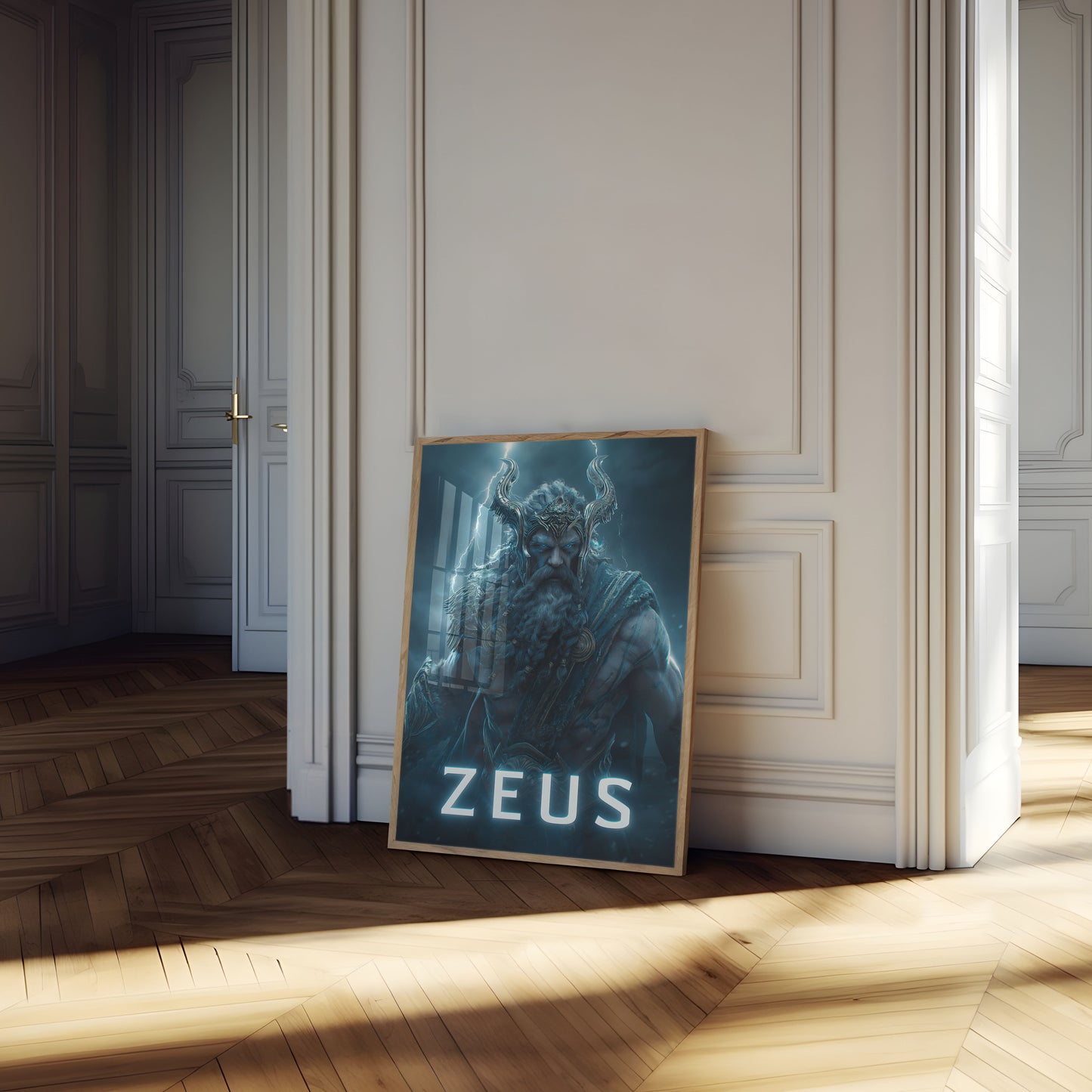 Zeus Bůh hromu Plakát