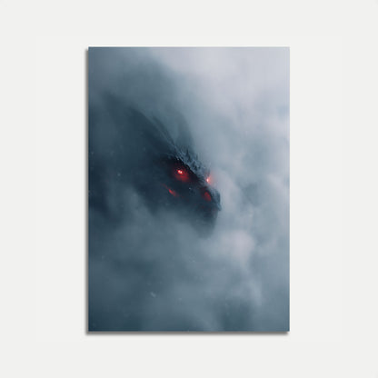 Crimson-Eyed Dragon Shadow Poster